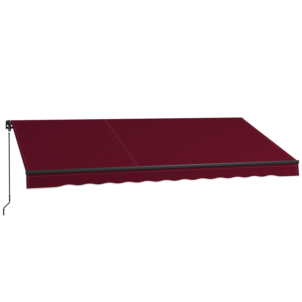 Store banne rétractable de 13 x 9,8 pieds, rouge bordeaux