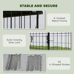 Metal chicken coop with water-resistant and anti-UV cover for 4 to 6 chickens