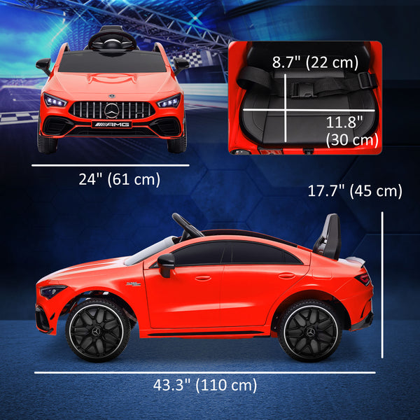 Mercedes-Benz AMG 12 V sous licence avec télécommande, rouge