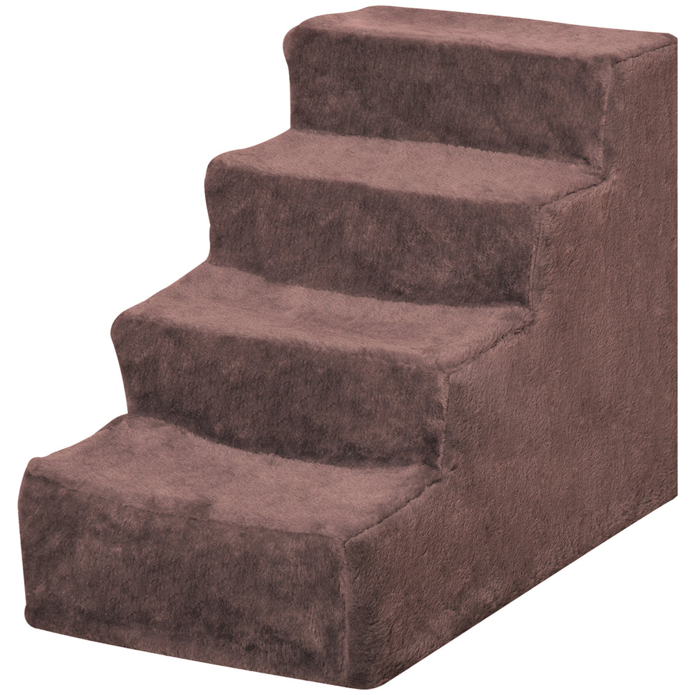 4-Step Dog Ramp with Removable Cover, Brown