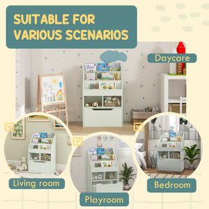 Bibliothèque avec tiroir de rangement pour livres, vert