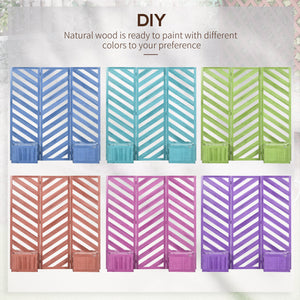 Garden screen with planters