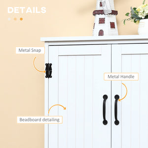 Garde-manger 4 portes à plusieurs étages, blanc