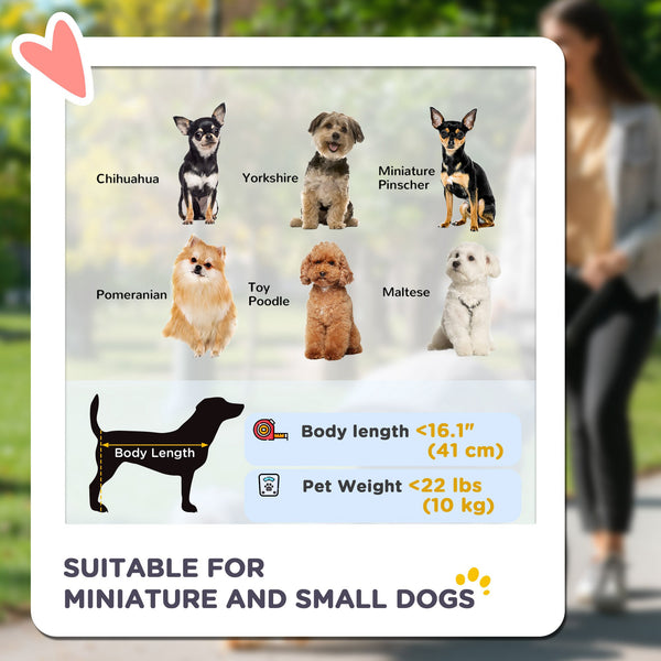 Poussette pour petit chien pliable à 3 roues avec auvent réglable, grise