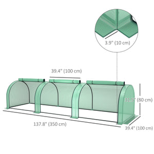 Miniature tunnel greenhouse with PE cover
