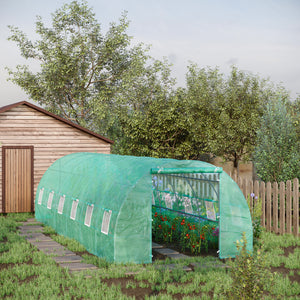 Grande serre tunnel de jardin avec cadre en acier de qualité supérieure pour culture de plantes et légumes