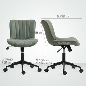 Office chair without armrests, dark green.