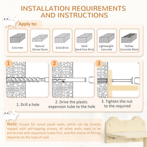 Étagère murale pour chat avec griffoir et hamac, beige