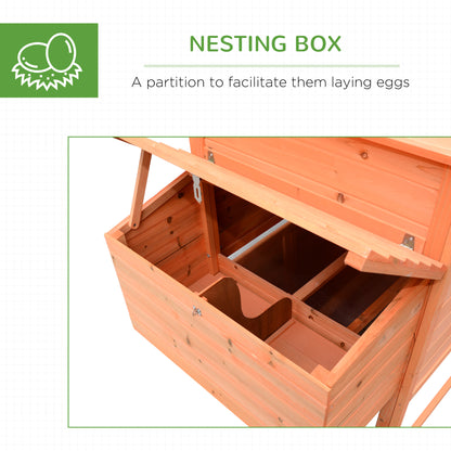 Wooden chicken coop, hutch, poultry cage, garden enclosure with kennel