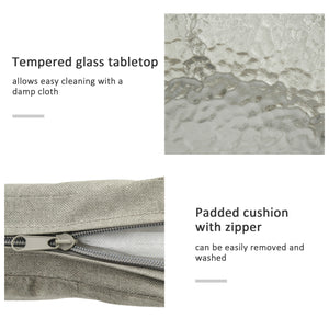 Ensemble bistro d'extérieur 3 pièces en rotin tressé avec pieds en métal