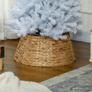 Collier de sapin de Noël en jacinthe d'eau tressée