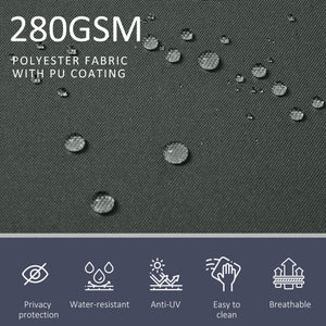 Store latéral double rétractable, gris