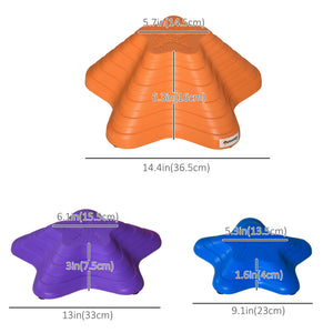 Lot de 6 pierres d'équilibre de grande taille pour enfants avec fond antidérapant