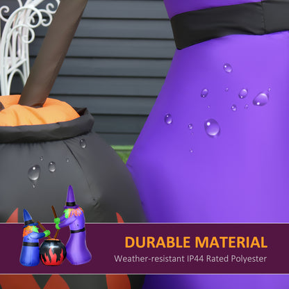 Gonflable Halloween deux vieilles sorcières et potions magiques décoration avec LED