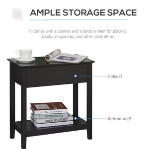 Table d'appoint avec plateau rabattable, café foncé