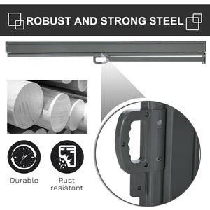 Store latéral rétractable, résistant aux UV et au vent, noir