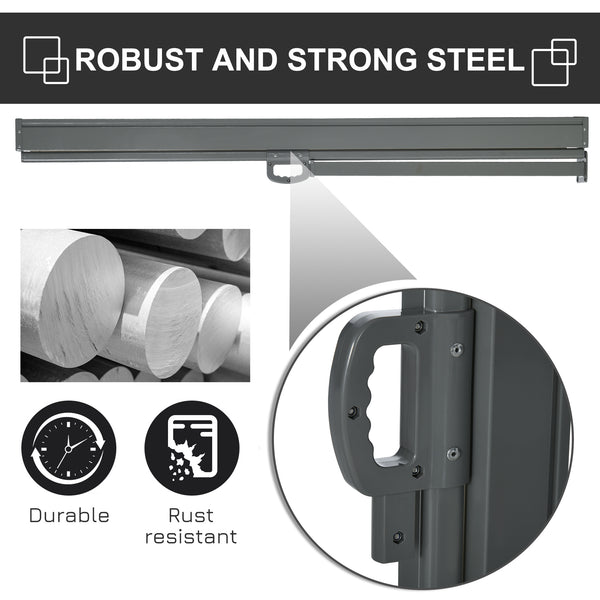 Store latéral rétractable, résistant aux UV et au vent, noir