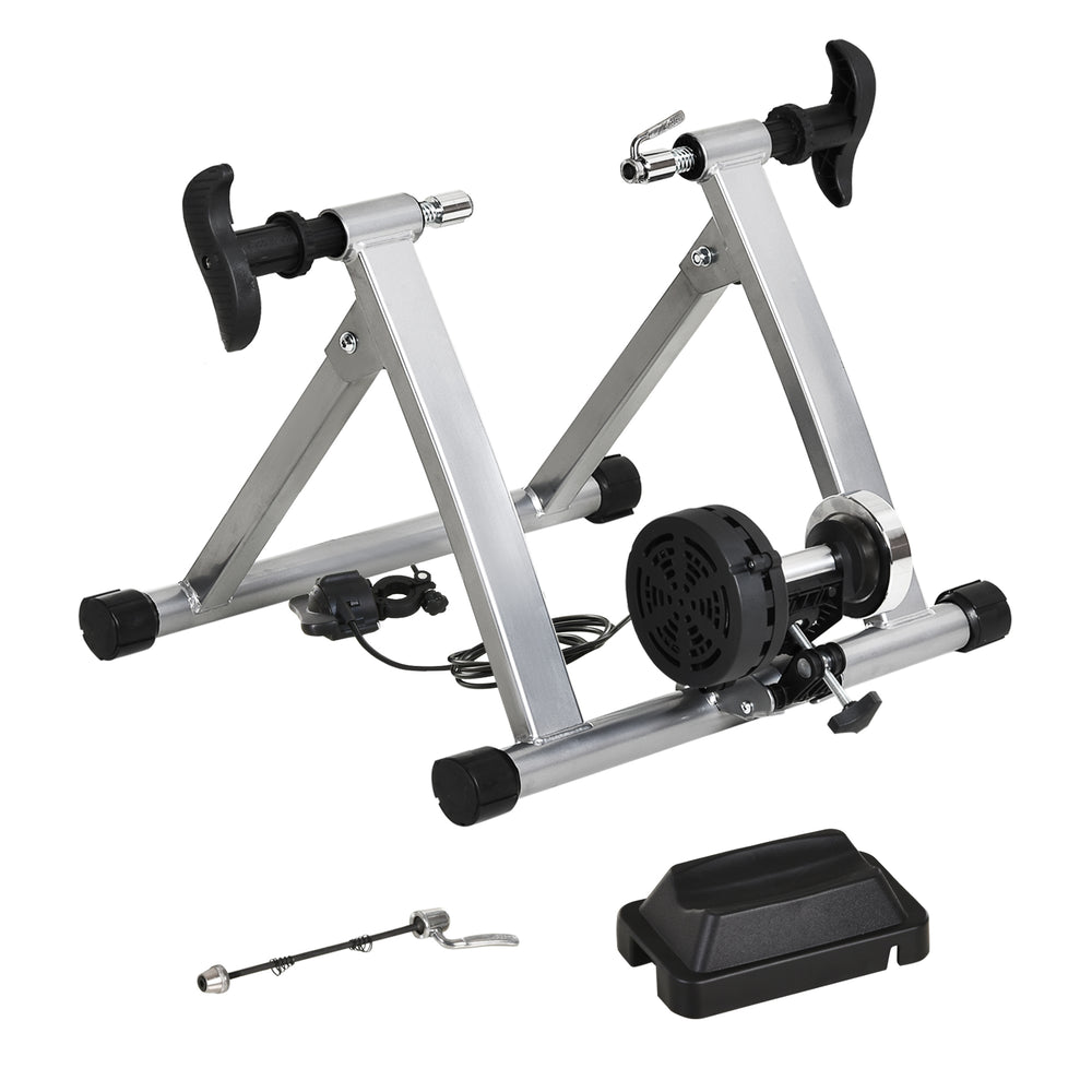 Support magnétique pour vélo d'intérieur avec broche à dégagement rapide, Argent