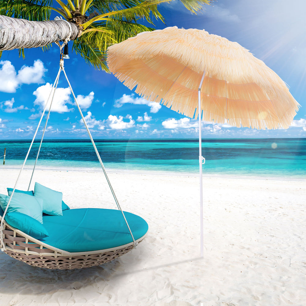 Parasol de plage de 6 pieds, couleur blé