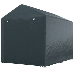 Portable bicycle shelter with galvanized steel frame and large door