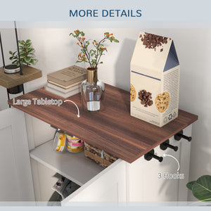 Station de rangement pour nourriture pour chiens avec gamelles, blanc
