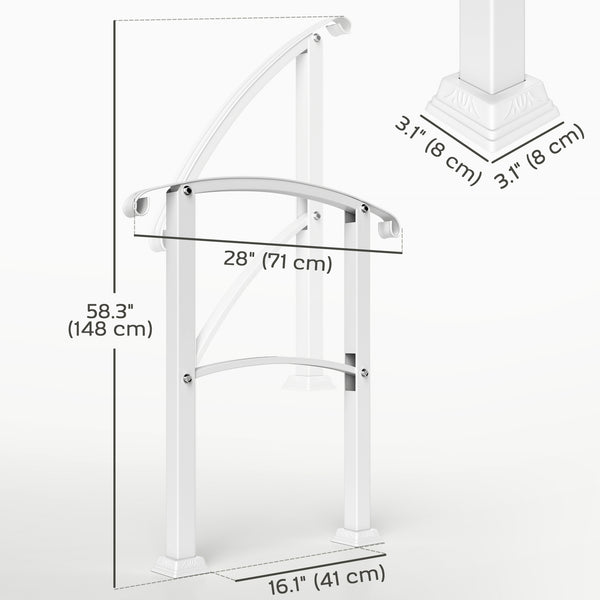 Rambardes de marches extérieures, blanc