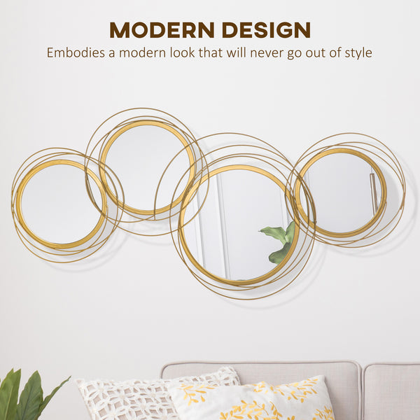 Décoration murale, miroir rond avec cadre