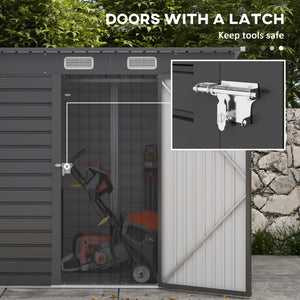 Abri de jardin galvanisé, gris