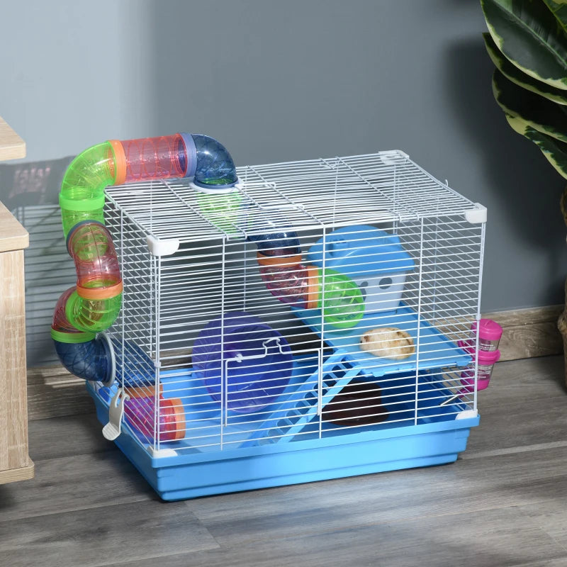 2-tier cage with tunnel system