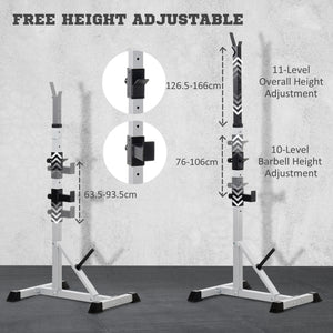 Support pour haltères en 2 pièces avec hauteur réglable, capacité de 200 kg
