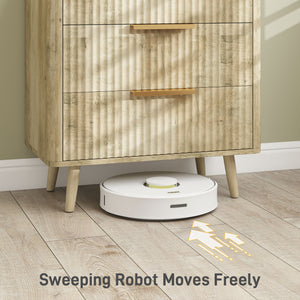 Fluted 3-drawer chest with pine legs