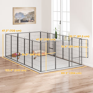 16-Panel Dog Playpen with Strap