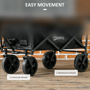 Chariot de jardin pliable à structure en acier avec auvent amovible