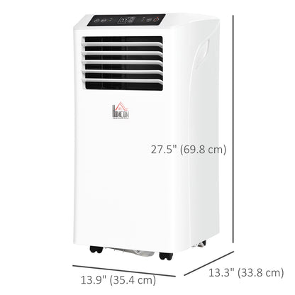 Climatiseur portable 8 000 BTU, déshumidificateur, ventilateurs à 2 vitesses, minuterie 24 h, blanc