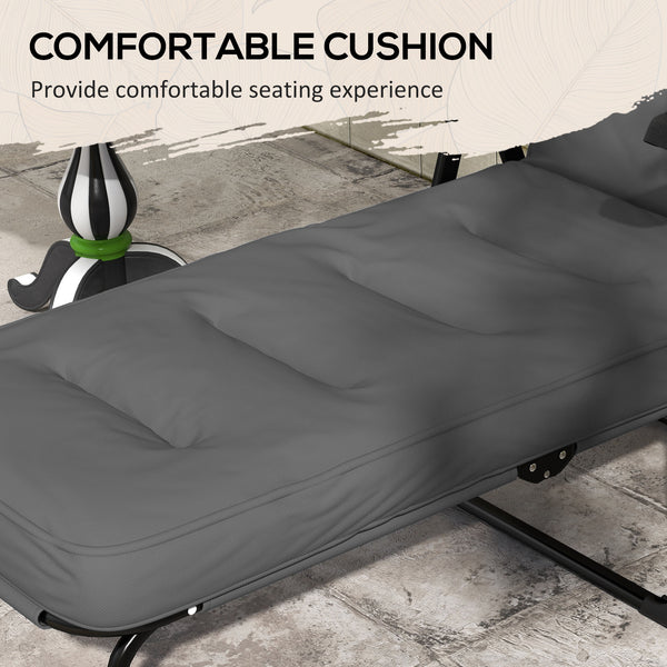 Fauteuil de jardin avec coussin rembourré, gris clair