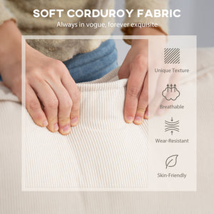 Canapé d'angle avec méridienne convertible, ressorts ensachés, 2 coussins, blanc crème