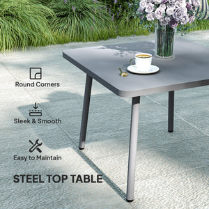 Ensemble de mobilier de jardin 3 pièces en résine tressée en forme de L avec coussins, gris