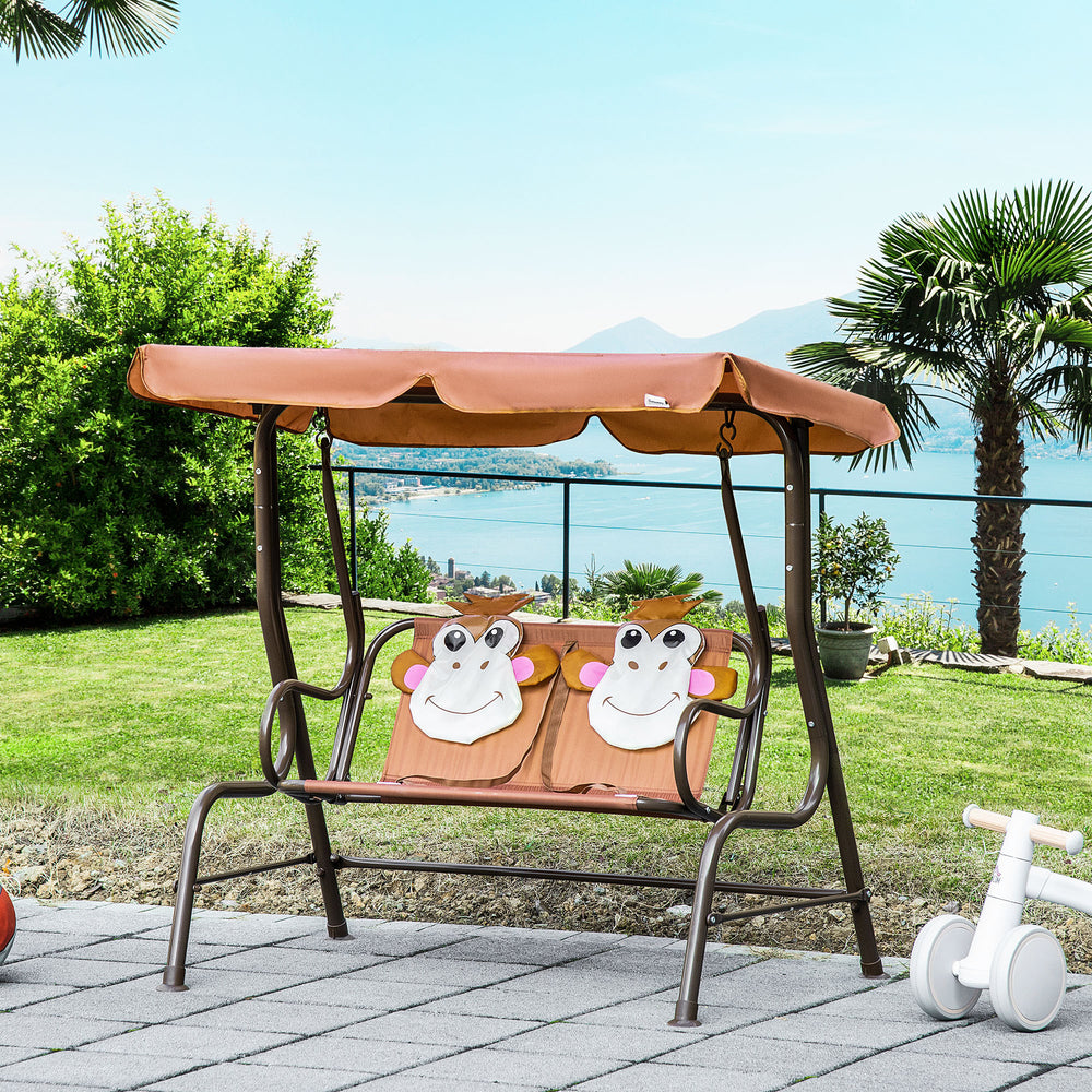 Balancelle 2 places pour enfants motif singe