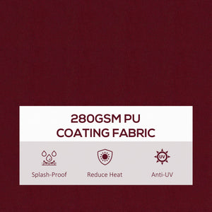 Store banne rétractable de 13 x 9,8 pieds, rouge bordeaux