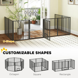 8-Panel Dog Playpen with Door