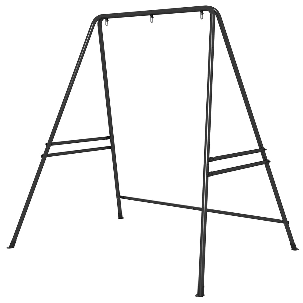 Hammock Chair Stand, Hanging Heavy Duty Metal Frame Hammock Stand for Hanging Hammock Air Porch Swing Chair, Egg Cahir, Indoor & Outdoor Use, 70.1" x 56.3" x 70.9" Black