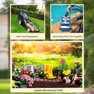 Abri de jardin adossé avec fenêtre, aération et toit en plastique, gris