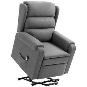Fauteuil releveur pour personnes âgées avec repose-pieds, gris