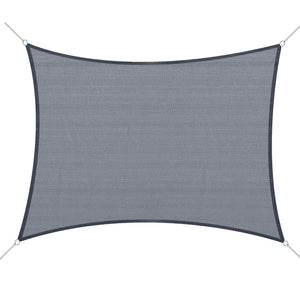 Voile d’ombrage rectangulaire extérieur – Protection solaire anti-UV, gris