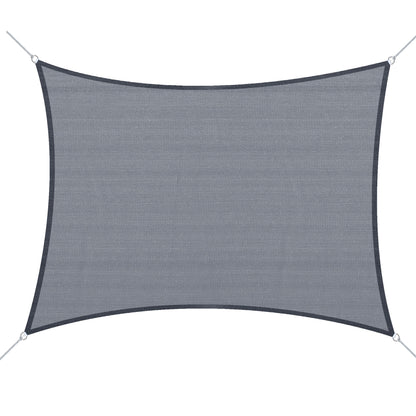 Voile d’ombrage rectangulaire extérieur – Protection solaire anti-UV, gris