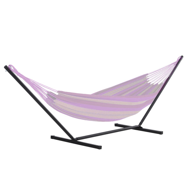 Support de hamac extra long de 11,8 pi de long, robuste, cadre en métal, installation simple, noir