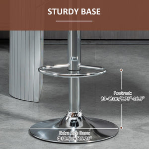 Lot de 2 tabourets de bar pivotants à hauteur réglable avec repose-pieds, marron