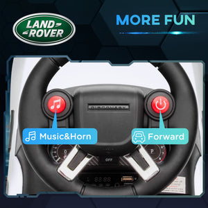 Land Rover 6V Toddler Ride-On with Musical Horn, White