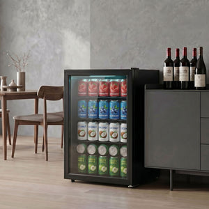 Réfrigérateur à boissons 2,1 pi³, 85 canettes, noir
