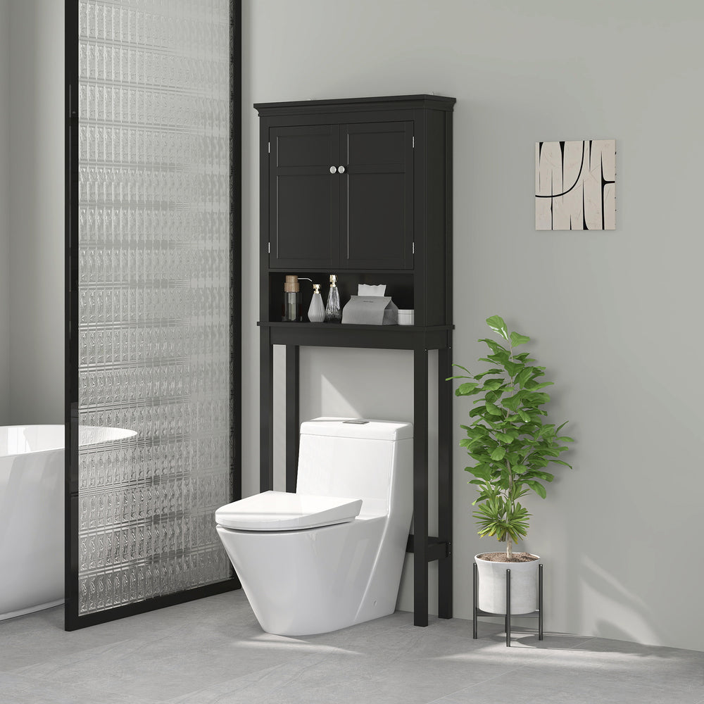 Meuble de rangement à 3 niveaux au-dessus des toilettes avec étagère réglable